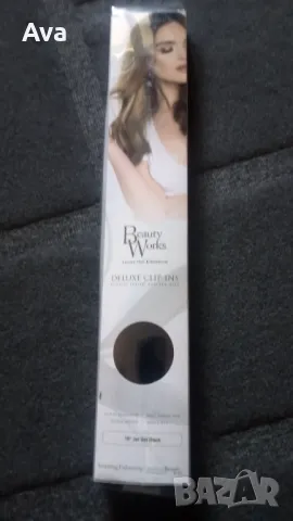 Beauty Works черни удължения за коса 16 инча , снимка 12 - Аксесоари за коса - 49052937