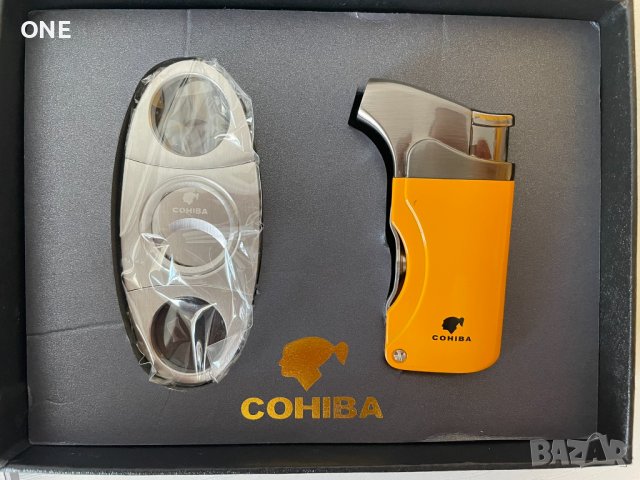 СОНІВА подаръчен комплект запалка и ножица за пури кохиба, снимка 1 - Други - 42956196