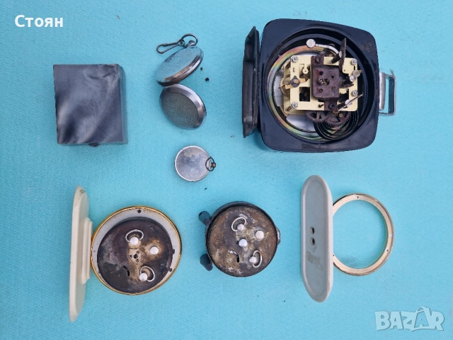 Стари часовници, компас, slava, джобен часовник мълния, slava , снимка 2 - Антикварни и старинни предмети - 51780764