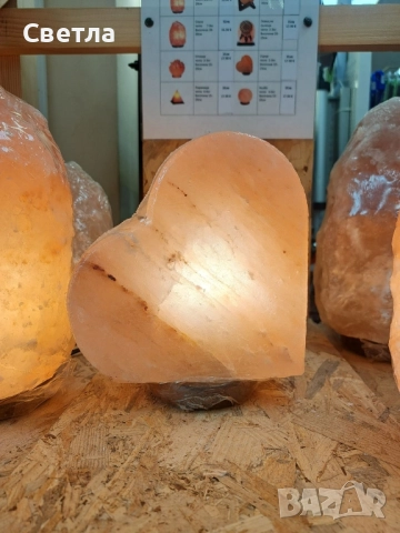 Лампа от хималайска сол, снимка 11 - Настолни лампи - 31138058