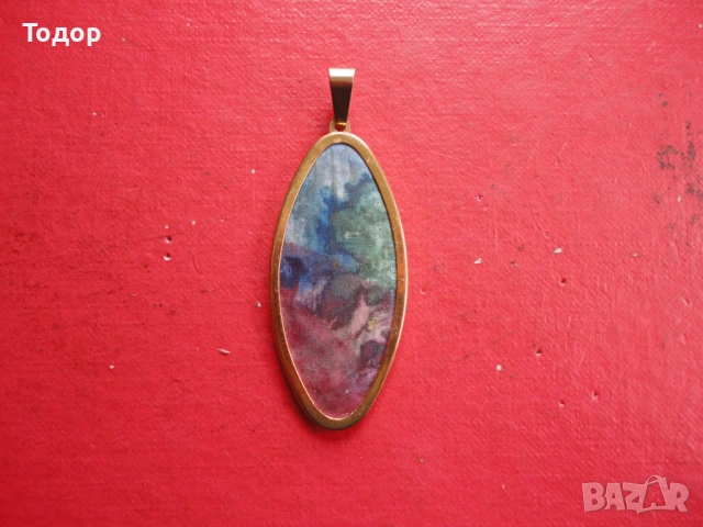 Позлатено колие медальон 3, снимка 2 - Колиета, медальони, синджири - 53061888