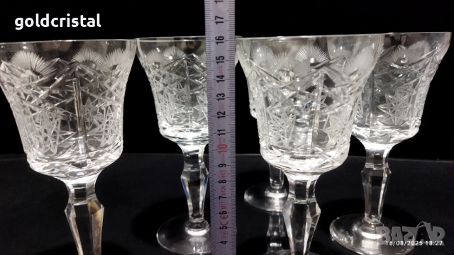 кристални чаши , снимка 5 - Антикварни и старинни предмети - 51483176