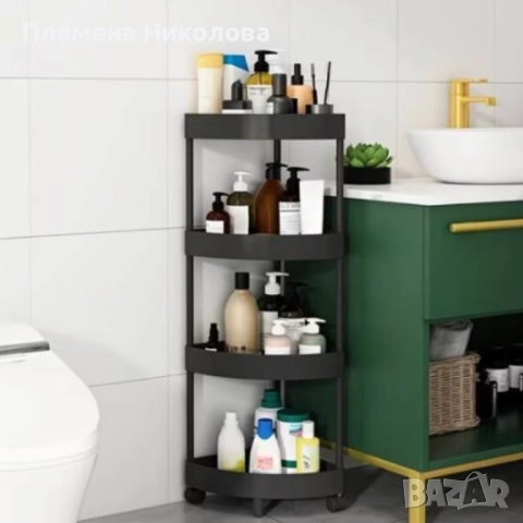 Ъглова въртяща се поставка Corner Storage Rack, снимка 5 - Органайзери - 52659003