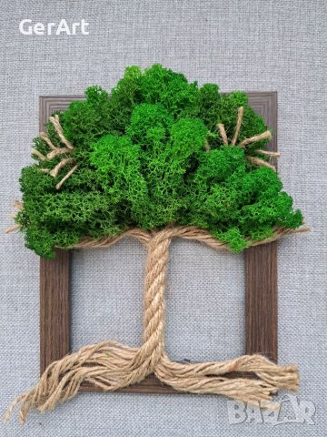 Арт пано "Дървото на живота" от скандинавски мъх, снимка 7 - Декорация за дома - 37545004
