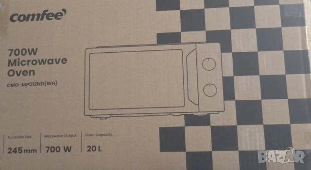 Компактна микровълнова фурна Comfee - 20 литра, 700W и 5 нива на мощност, снимка 16 - Друга електроника - 51926407