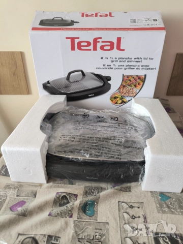 Скара Tefal 2 в 1 - Grill скара и плоча + капак, снимка 4 - Скари - 52428648