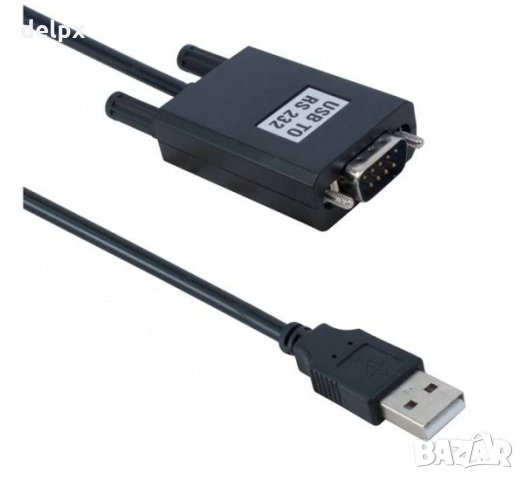 Кабел с конвертор RS232 9pin(м)/USB-A 2.0(м) 1m, снимка 1