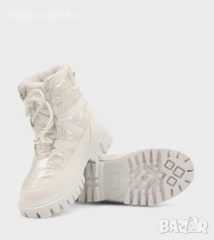 Дамски бели апрески с връзки K25-2 white, снимка 4 - Дамски апрески - 48310052