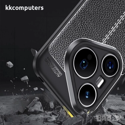 Huawei Pura 80 Ultra 5G Удароустойчив І Litchi Texture І TPU Калъф и Протектор, Черен, снимка 2 - Калъфи, кейсове - 51973931