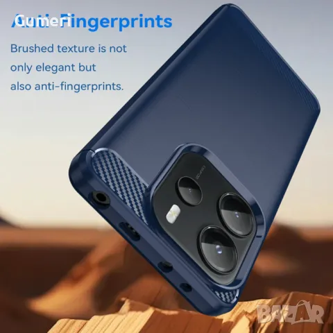 Xiaomi Redmi Note 14 4G Противоударен Силиконов Гръб Карбон, снимка 5 - Калъфи, кейсове - 49750389