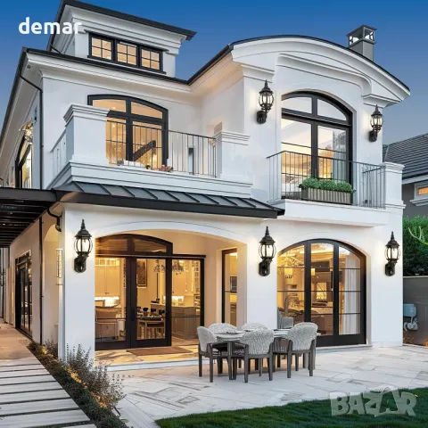 Външна стенна лампа Lamomo, голям сензор за движение, захранвана от мрежата, водоустойчива, 48 см, снимка 8 - Външни лампи - 47420021