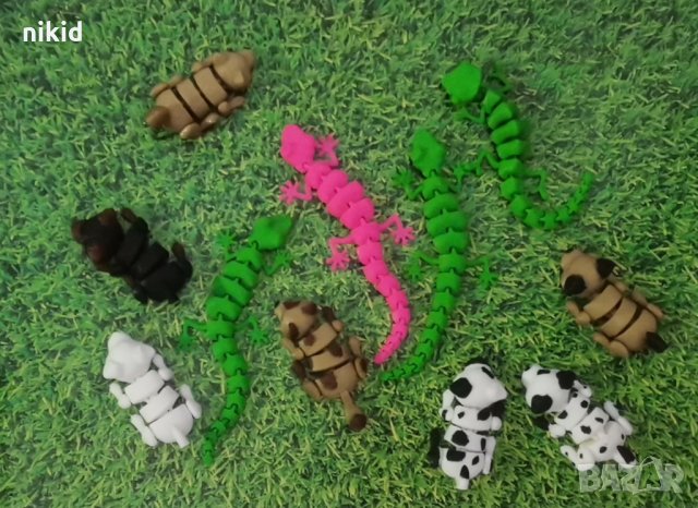 Пластмасови подвижни движещи мърдащи животни животинки гущер куче игуана пластмасови фигурки , снимка 3 - Фигурки - 32552141