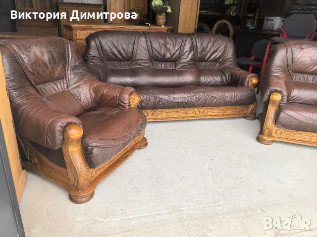 Комплект: Триместен диван + 2 фотьойла 