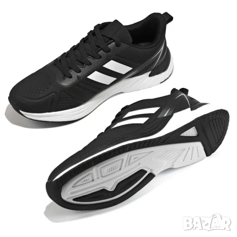 Мъжки маратонки в черен цвят DL200 , снимка 2 - Маратонки - 51381676