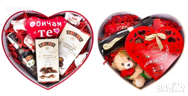 Сърце - Голяма подаръчна кутия с панделка, снимка 14 - Други - 52430389