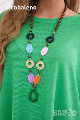 Oversize дамска блуза с колие, 8цвята , снимка 5 - Блузи с дълъг ръкав и пуловери - 48831218