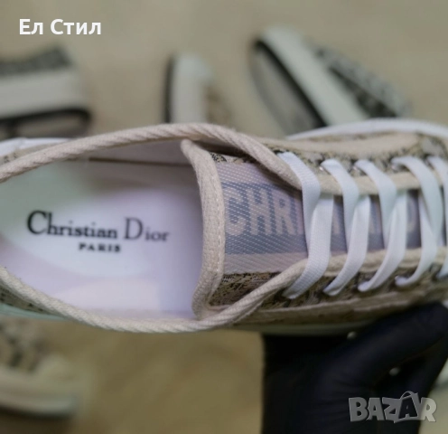 📌Дамски маратонки Dior Oblique - Бежаво 37 38 39 40 номер Цена 110лв/56.24€ Еконт, снимка 3 - Кецове - 52240854