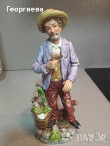 Фигури на фермер и баба , керамични , снимка 4 - Статуетки - 43808255
