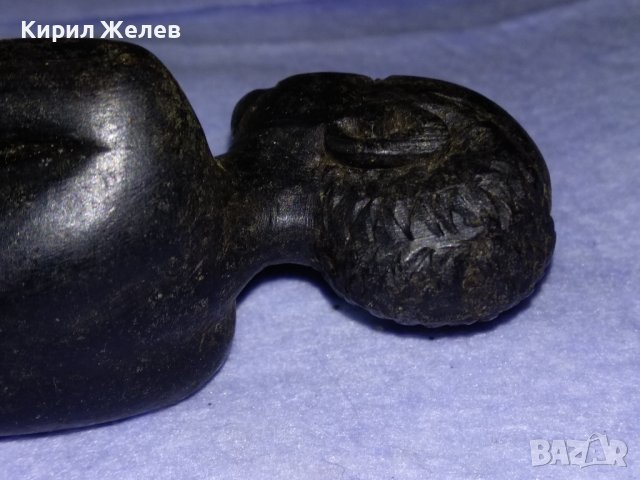 СТАРИННА АФРИКАНСКА АБАНОСОВА СТАТУЕТКА Ръчна ТРАДИЦИОННА МАЙСТОРСКА АРТ РАБОТА ФИГУРА АБАНОС 41378, снимка 8 - Антикварни и старинни предмети - 43588055