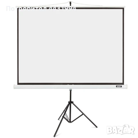 Екран, Acer T87-S01MW 87" (4:3) Tripod Screen White, снимка 1