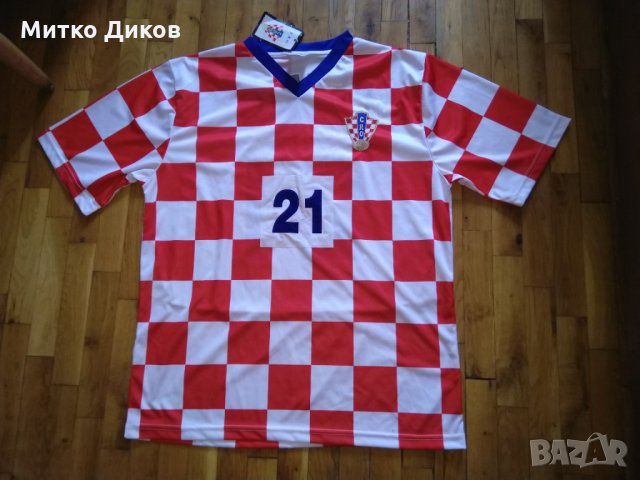 Хърватска тениска фенска нова №21 Младен Петрич размер ХЛ, снимка 8 - Футбол - 32261536