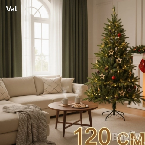 Красива Коледна елха с естествено излъчване, снимка 2 - Декорация за дома - 52224879