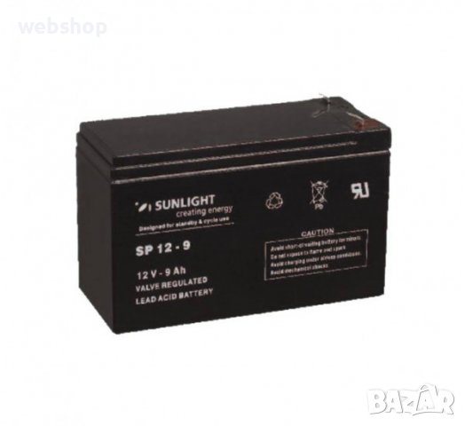 Акумулаторна  батерия SUNLIGHT 12V 9AH 151х65х94mm, снимка 1 - Друга електроника - 38867106