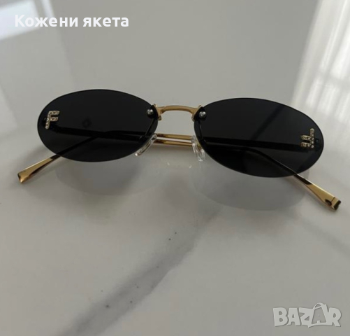 Ултра модерните слънчеви очила Fendi Фенди елипсовидна форма метални рамки