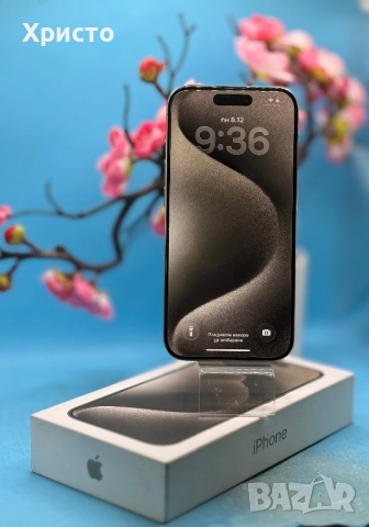 ГАРАНЦИОНЕН!!! Apple iPhone 15 Pro, 128GB, 5G, Natural Titanium + подарък оригинален адаптер , снимка 3 - Apple iPhone - 52702007
