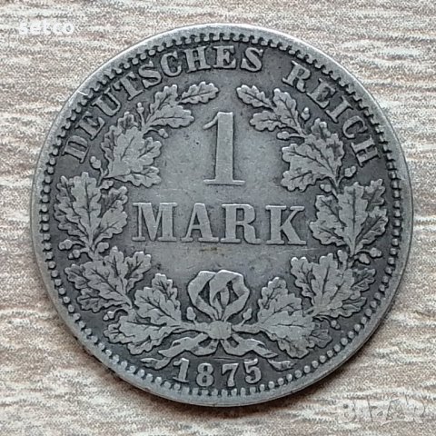 Германия 1 марка 1875 буква А  д14
