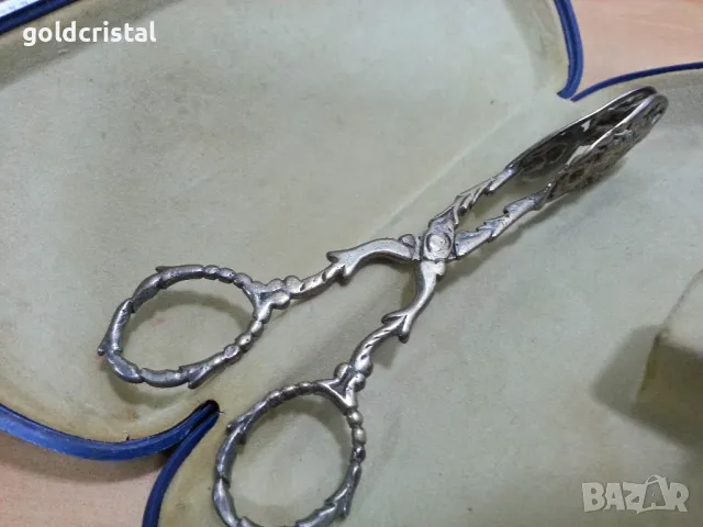 сребърна щипка за сервиране , снимка 7 - Антикварни и старинни предмети - 49201395