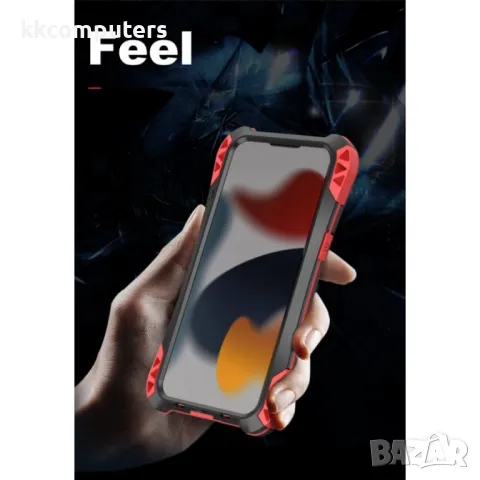 iPhone 13 mini 5.4 inch R-JUST AMIRA Удароустойчив Калъф и Протектор, снимка 4 - Калъфи, кейсове - 49934022