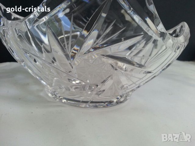 кристална купа кошничка фруктиера бонбониера, снимка 6 - Антикварни и старинни предмети - 26647355