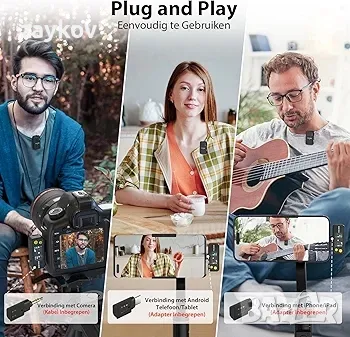 FULAIM X5M безжичен петличен микрофон, снимка 4 - Микрофони - 47897332