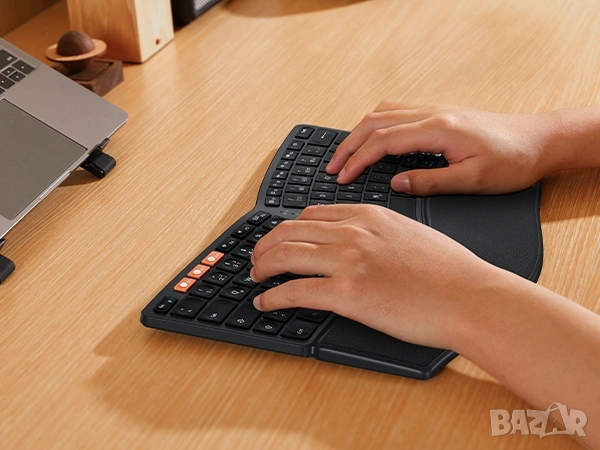 ProtoArc EK04 Mini: Безжична Ергономична Клавиатура с 2х Bluetooth и 2.4G ресивър, снимка 11 - Клавиатури и мишки - 53256047