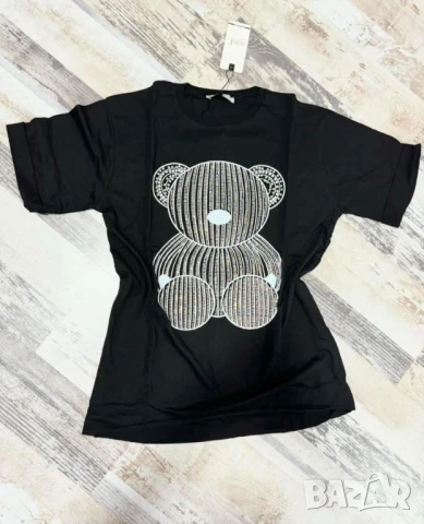 дамска тениска с мече, снимка 2 - Тениски - 50766794
