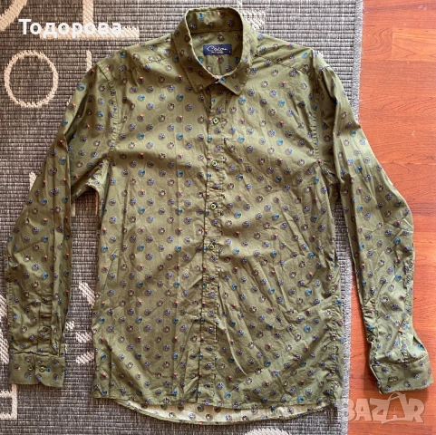 Многоцветна мъжка риза с дълъг ръкав