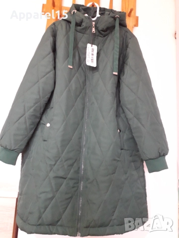 Ново вносно тъмнозелено яке с качулка, 44, снимка 6 - Якета - 52502095