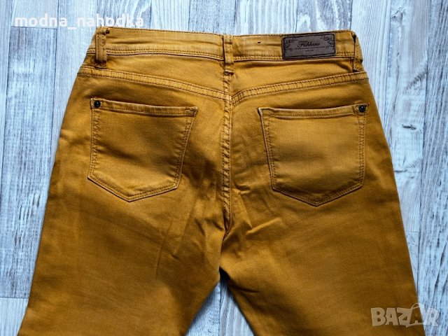 Жълти дънки, размер S, снимка 3 - Дънки - 40033907