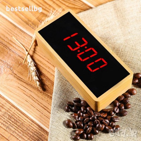 Светещ настолен електронен часовник дигитален термометър за стая ток, снимка 2 - Други - 29017067