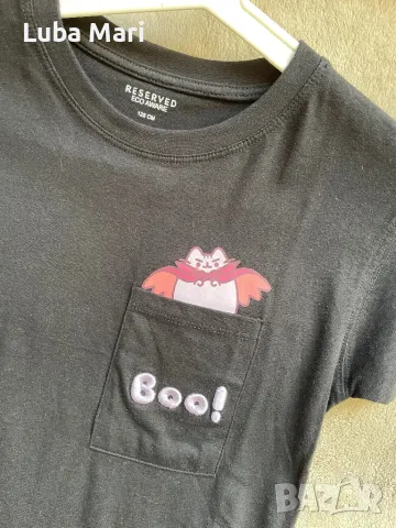 Блузка тениска за Halloween H&M Pusheen, снимка 3 - Детски Блузи и туники - 47714242