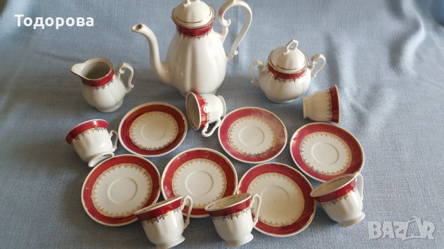 Сервиз  за кафе от фин немски порцелан - 15 части, снимка 3 - Сервизи - 33677253