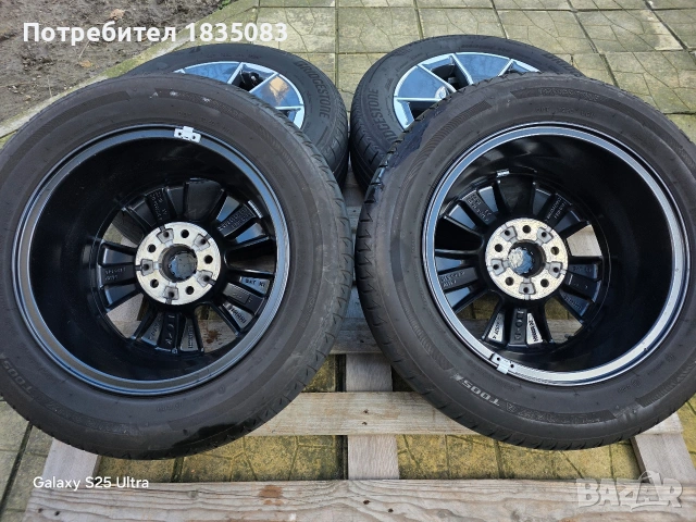 Лети джанти 16ки 5х112 BMW + летни гуми 205/60/16 Bridgestone, снимка 11 - Гуми и джанти - 53296407