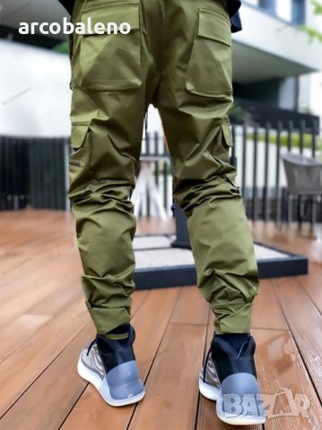 Мъжки модни широки прави карго панталони с много джобове, 4цвята , снимка 4 - Панталони - 39943925