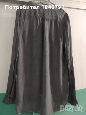 Спортно елегантна блуза Street One, № 44 (XL) – сиво, избелял тип дънков ефект, снимка 6 - Ризи - 32260889