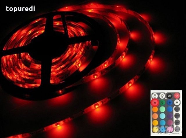 LED RGB цветна диодна лента 5м, снимка 4 - Лед осветление - 28078016