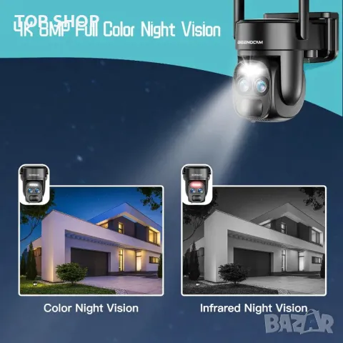 BEENOCAM 4K соларна автономна въртяща се камера със соларен панел, снимка 2 - Камери - 48774454