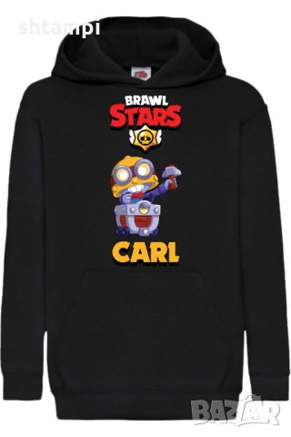 Детски Суитчър/Суитшърт Carl,Brawl Stars,Игра,Подарък,Изненада,Забавление,Рожден Ден, снимка 2 - Детски анцузи и суичери - 38314023