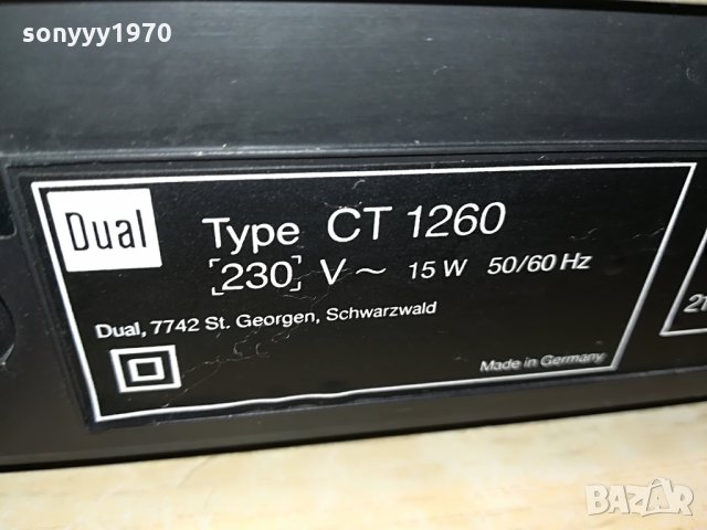 dual ct1260 tuner-made in germany 2007212006, снимка 11 - Ресийвъри, усилватели, смесителни пултове - 33579314