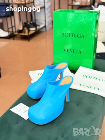 Луксозни дамски обувки на ток BOTTEGA VENETA Baby Blue, снимка 8 - Дамски обувки на ток - 51355816